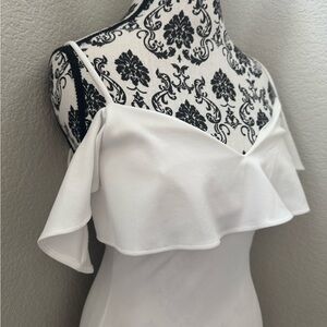 White Ruffle Off-Shoulder Top